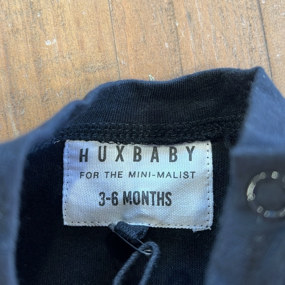 Huxbaby Black Quilted Long Sleeve Top Nwt — image 3 of 5